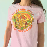 The Adventures of Magic Mushroom Women Vintage Ringer T-Shirt