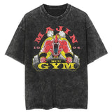 2024Men Streetwear Vintage Oversized T Shirt Japanese