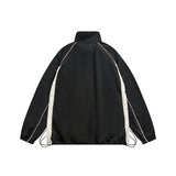 Unisex Jacket Casual Retro Sports Jacket Spring and Autumn Loose Lapel Jacket