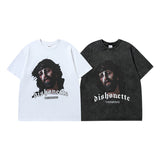 Men T Shirt Summer Angel Print Short Sleeve T-shirt