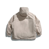Unisex Winter Cotton Coat Three-Dimensional Pocket Hooded down Jacket