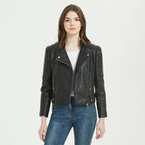 Women Leather Jacket Short Jacket Zipper Casual Cotton Line Pu Short Coat Motorcycle Clothing