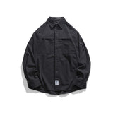 Unisex Shirts Autumn Placket Logo Casual Shirt