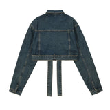 Women Jacket Denim Jacket Girls Autumn Loose Button Pocket Jacket
