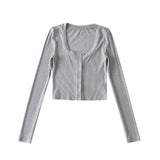 Women Sweater Knitwear Autumn Winter Retro Square Collar Sexy Breasted Slim Sweater