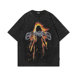 Men T Shirt Summer Five-Pointed Star Printed Couple Short Sleeve T-shirt