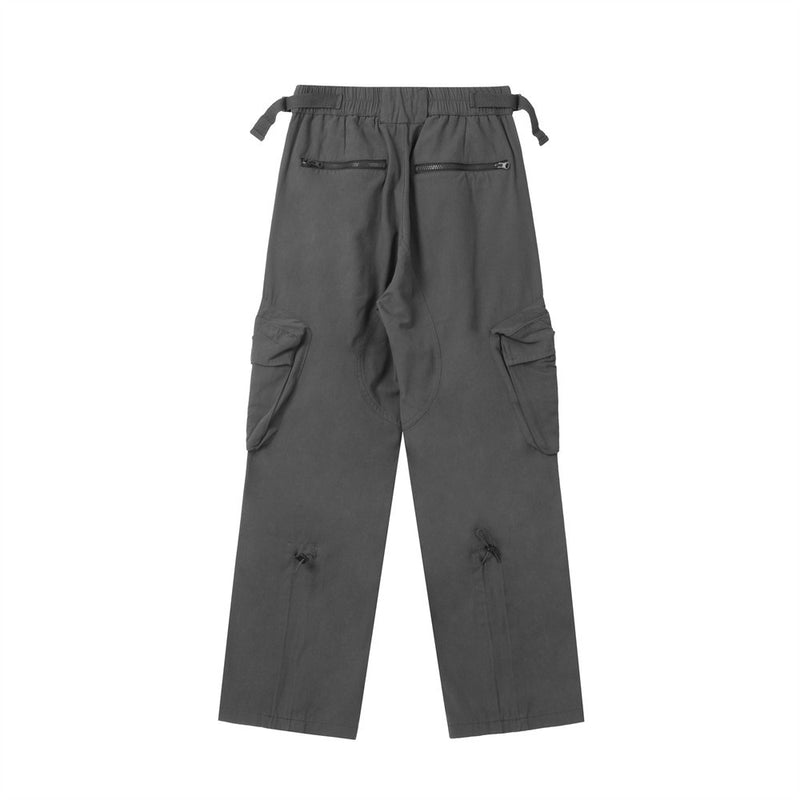 Men Sweatpants Zipper Workwear with Pocket Casual Pants