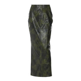 Women Dresses Sexy Cutout Pu Skirt