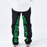 Men Sweatpants Embroidered Slacks Loose Straight Sports Trousers