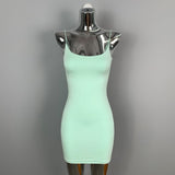 Women Dresses U-Collar Hip Skirt Dress