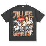 Mens Vintage baseball T-Shirt Jung Hoo Lee Printed Short Sleeve T-Shirt Vintage Loose