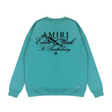 Amiri Long Sleeved Shirt Fashion Brand Crew Sweatshirts round Neck Sweater
