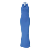 Women Dresses Sexy Backless Hollow Split Dress