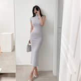 Women Dresses Turtleneck Sleeveless Dress Summer and Autumn Sexy