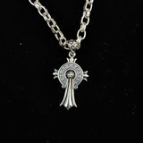 Chrome Hearts Necklace Hexagram Flame Cross Vintage Pendant