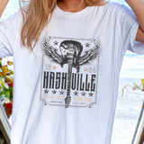 HJNT shirt Nashville guitar print cotton vintage