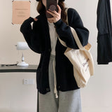 Women Knitted Cardigan Autumn and Winter Sweater Cardigan V-neck Knitted Jacket