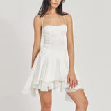 Women Dresses Summer Backless Short Dress (Bla0420)