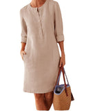Beth Dutton Wardrobe Summer round Neck Breathable Long Sleeve Dress