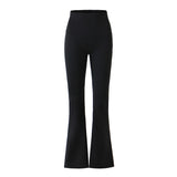 Women Sweatpants Spring High Waist Slim Fit Bell-Bottom Pants