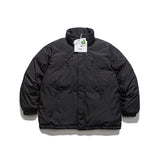 Unisex Winter Cotton Coat Zipper Multi-Pocket Stand-up Collar down Jacket Vintage Velvet down Jacket