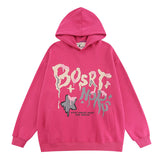 Men Hoodie Cartoon Puff Print Couple Hooded Sweater