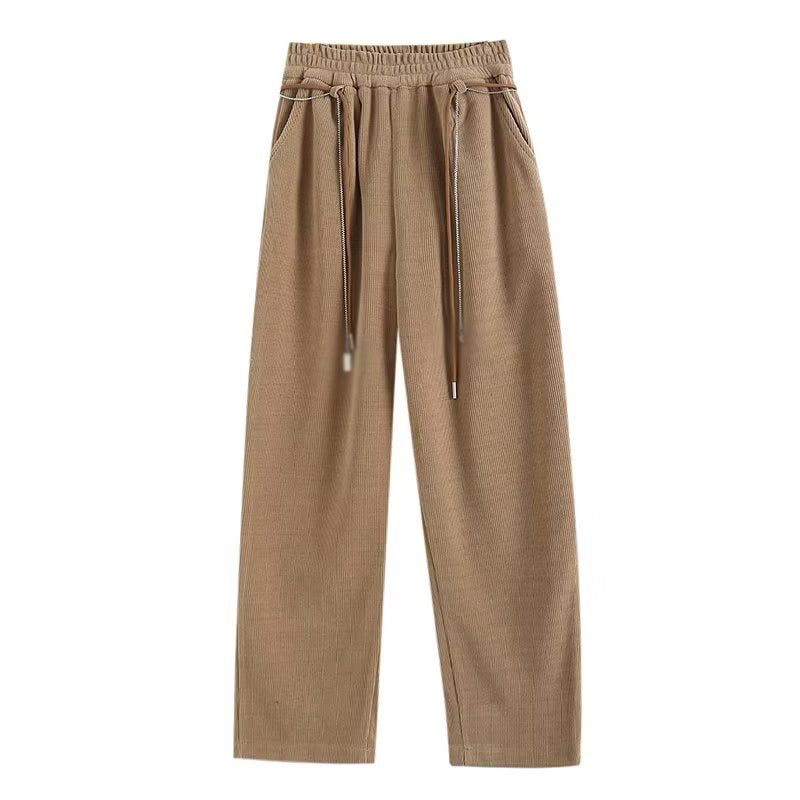 Women Sweatpants Autumn and Winter Straight Casual Pants Loose Wide-Leg Pants