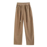Women Sweatpants Autumn and Winter Straight Casual Pants Loose Wide-Leg Pants