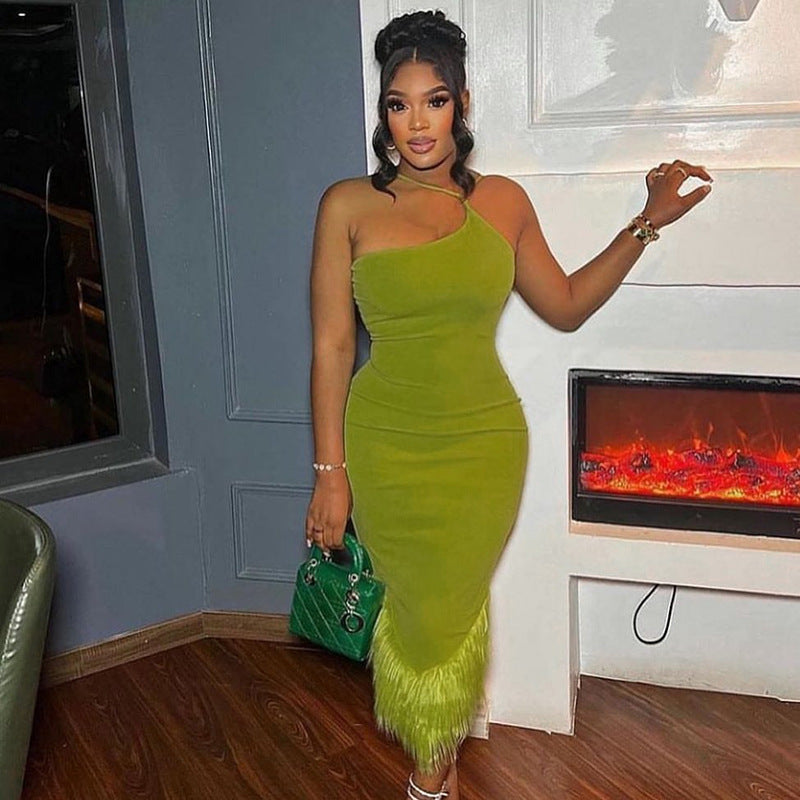 Women Dresses Spring Sexy Backless Slim Fit Long Dress