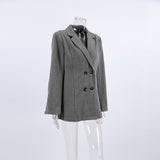 Women Trench Coat Autumn and Winter Gray Simple