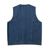 Men Vest Denim Vest Casual Vest