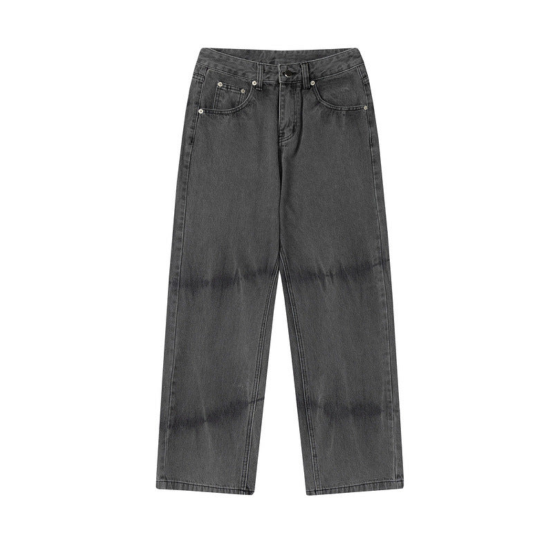 Men Jeans Vintage Distressed Tie-Dye Old School Jeans