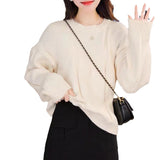 Women Knitwear Autumn and Winter round Neck Knitwear Loose Sweater