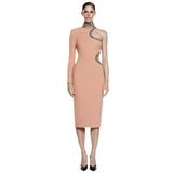 Women Dresses Long Sleeve Bandage One-Piece Dress Party Dress (Ont0408)