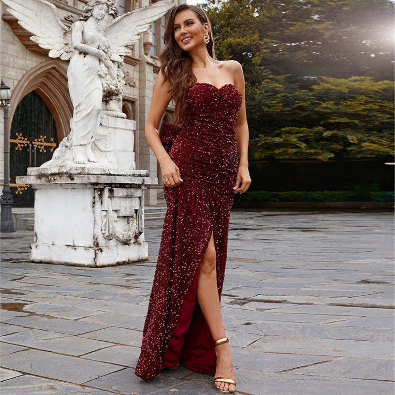 Prom Dresses Glittering Sequins Prom Dresses Sexy Evening Party Gowns