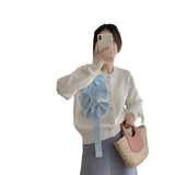 Women Knitwear Autumn and Winter Bow Sweaters Cardigan