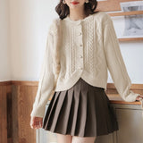 Women Knitwear Autumn Winter Retro Sweater Loose Knitted Cardigan