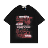 Men T Shirt Graffiti Printing Couple Short Sleeve T-shirt