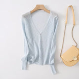 Women Sweater Knitwear Classic Style Knitted Cardigan Thin Women's Spring and Autumn Loose Sun Protection Coat