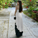 Women Tops Spring Sexy Suspenders Midriff-Baring Top