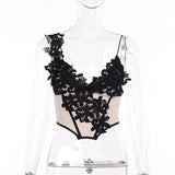 Women Tops Summer Vest Sexy Lace Top
