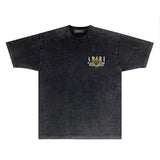 Amiri T-shirt Washed and Worn Retro Short Sleeve T-shirt