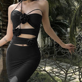 Women Dresses Hollow-out Dress Sexy Slim Dress