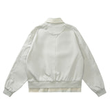 Women Jacket Vintage Loose Baseball Uniform Pilot Coat