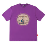 Men T Shirt Vintage Print Short Sleeves T-shirt Men