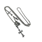 Chrome Hearts Necklace Men's and Women's Cross Double Pendant Vintage Necklace