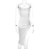 Women Dresses Summer Sexy Backless Slim Fit Lace Sling Dress