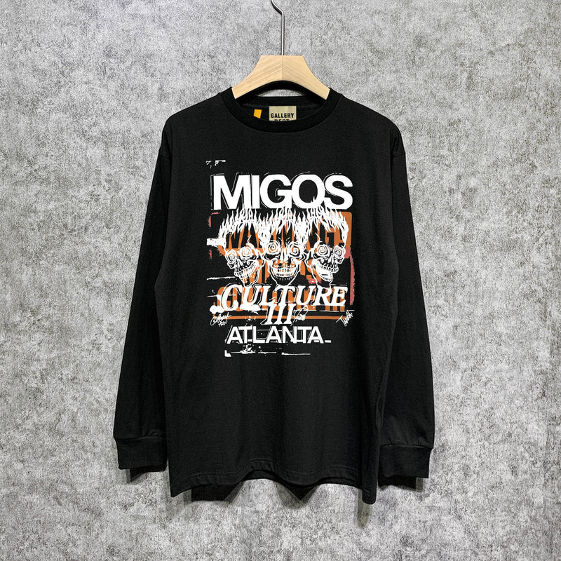 Gallery Dept Long Sleeved Shirt Fashion Brand Long Sleeve Long-Sleeved T-shirt Blouse