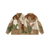 Unisex Jacket Retro Spring and Autumn Coat Loose Camouflage Jacket