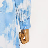 Women Dresses Summer Stand Collar Tie-Dye Dress (Qymy0409)